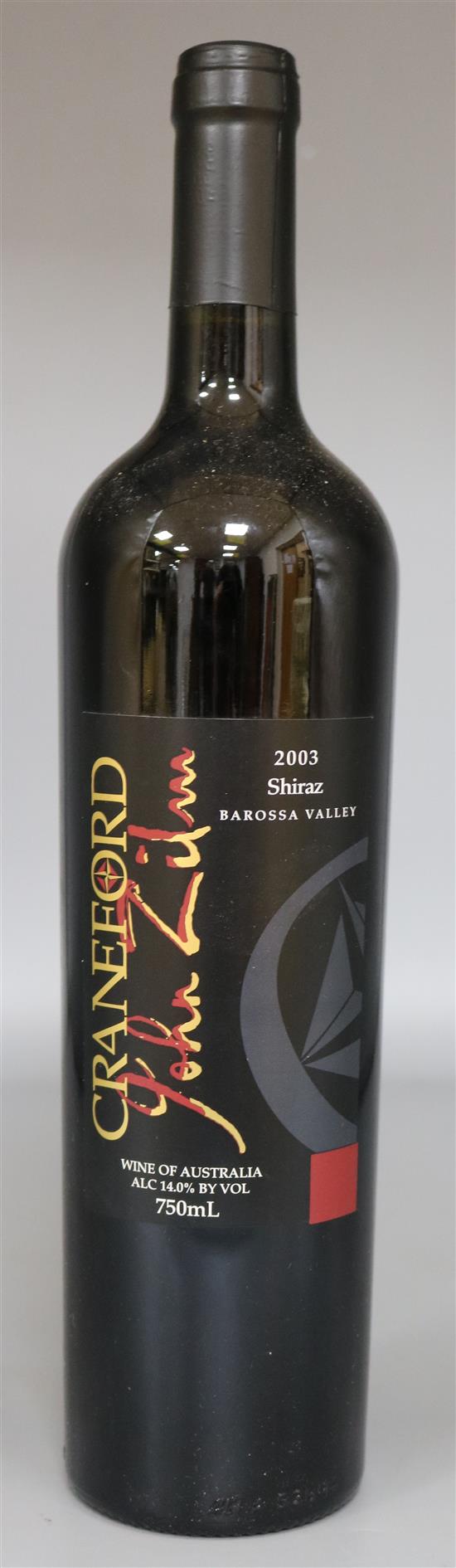Eleven bottles of Craneford Barosa Valley Shiraz 2003.